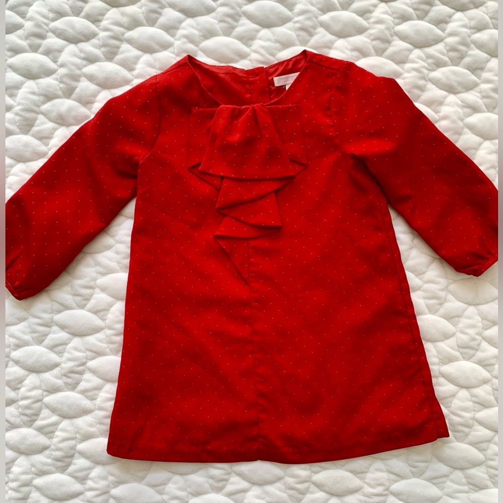 Janie and jack red Polk a dot dress